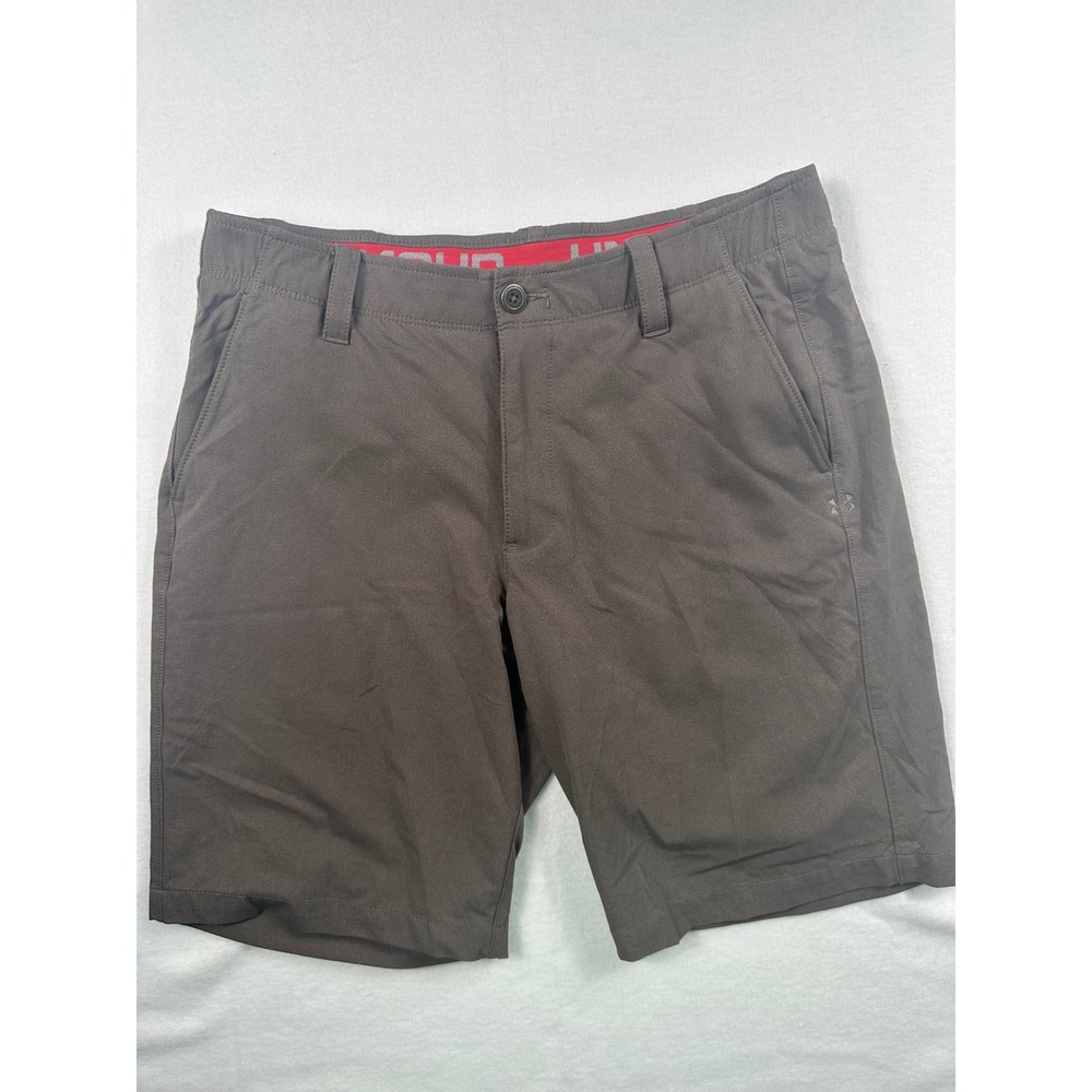 Under Armour Mens Brown Loose Fit Performance Golf Shorts Size 34 Athletic